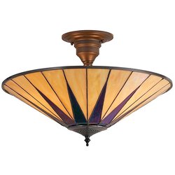 Endon 64043 - plafonski luster tiffany dark star 3xE27/60W/230V, prečnik 49 cm Cene