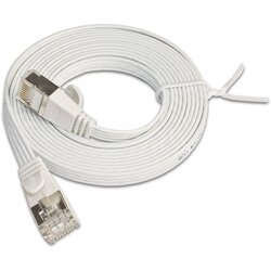 Slim Wirewin PKW-STP-SLIM-KAT6 3.0 WS RJ45 omrežni kabel\, Patch kabel cat 6 U/FTP 3.00 m bela ploščati 1 kos, (20417998) Cene