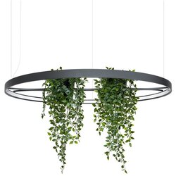 Thoro Črna aluminijasta LED viseča svetilka ø 110 cm RIO – Cene