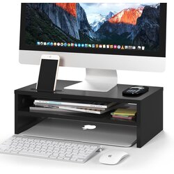 BONTEC leseno stojalo za monitor z 2 nivojema in organizatorjem Cene
