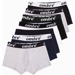 Ombre men's cotton boxer shorts with contrasting elastic - 7-pack mix Cene