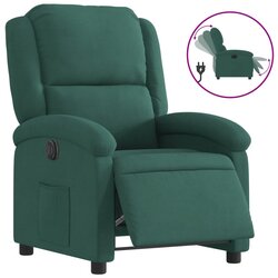 Maison Chic Električni naslanjač - Relax naslanjač temno zelen žamet, (22061559) Cene