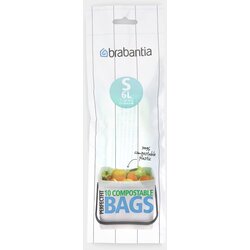 Brabantia PerfectFit vrečke za smeti (biorazgradljive) - 6L (S) - 10 10 kosov na roli Cene