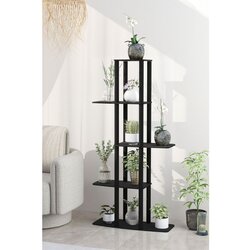 Hanah home Držač za cveće Gardenia - Crni drveni stalak za biljke Cene