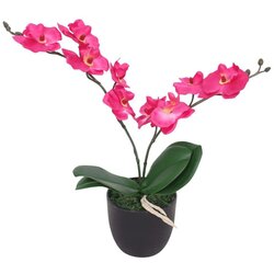 vidaXL Umetna rastlina orhideja v loncu 30 cm rdeča Cene