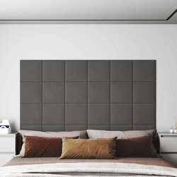  Zidna uzglavlja 12 pcs Tamno siva 30 x 30 cm Baršun Cijene