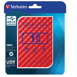 Hard DISK 2.5" 1TB USB 3.0 - 3D SURFACE VERBATIM 53203 CRVENI BLISTER Cene