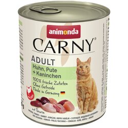 animonda Carny Adult 6 x 800 g - Piščanec, puran & zajec Cene