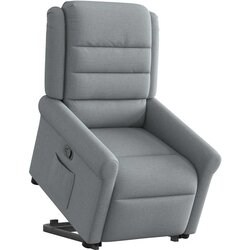 Maison Chic Naslanjač - Relax naslanjač s funkcijo vstajanja svetlo sivo blago, (22040365) Cene