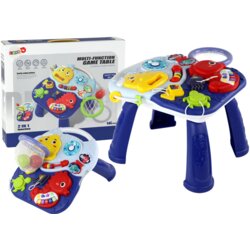 Lean Toys Edukativni stol 2in1 s morskim motivima i košom 32cm×25.5cm×23cm Cene