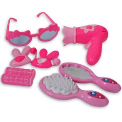 Magic Toys Ružičasti 8-dijelni kozmetički set sa sušilom za kosu, sunčanim naočalama i dodacima Cene