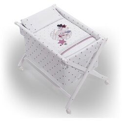 Interbaby kolijevka set white Amorosos pink Cene