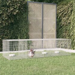 vidaXL Kavez za zečeve sa 4 panela 217x79x54 cm od pocinčanog željeza Cijene