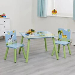 Kinder Home Ginger Home dječji stol sa stolicama za crtanje, igru i hranjenje, drveni, za dječju sobu Savanna Cene