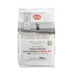 SOLINE Pridelava soli d.o.o. Tradicionalna groba nerafinirana nejodirana morska sol 750 g Cene
