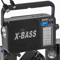 Retro prenosni FM radio LED X-BASS USB črn Cene