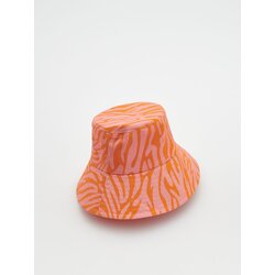 Reserved klobuček bucket hat z vezenino - roza Cene