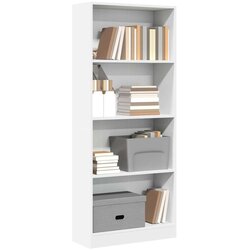  Regal za knjige bijeli 60x24x143 cm konstruirano drvo Cijene