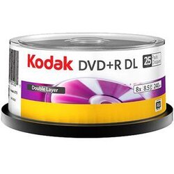 Kodak dvd+r 8.5GB dl 8x, 25 kom na štapu, 6 u kutiji 3936193 Cene