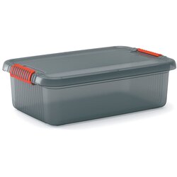 Kis Siva plastična kutija za pohranu s poklopcem 59x39x18 cm K Latch Box – Cene