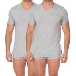 Bikkembergs Majice s kratkimi rokavi BKK1UTS02BI-GREY MELANGE Siva Cene