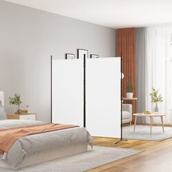 vidaXL Sobna pregrada s 2 panela bijela 175 x 180 cm od tkanine Cijene