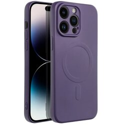 Silicone Mag Cover compatible with MagSafe maska za IPHONE 14 PRO MAX dark purple Cene