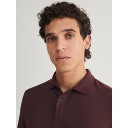 Reserved polo majica comfort fit z dolgimi rokavi - burgundy Cene