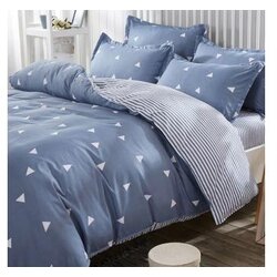 L'essentiel Maison set posteljine Ucgen, 200x220 cm, 220x240 cm, plavo-bijela Cene