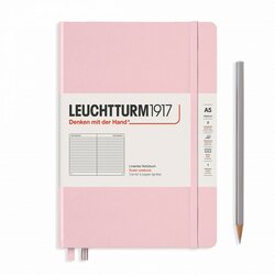 Leuchtturm1917 Notes, Medium A5, Linije, Tvrd povez, Roze Cene