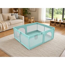 Delunaro dečija ogradica za igru sa dodatnom zaštitom 130x130x65cm ( KLK2611-Light-Green ) Cene