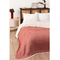 Mijolnir Opečnato oranžno pregrinjalo iz muslina za zakonsko posteljo 230x250 cm – Cene