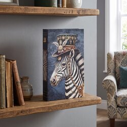 Signes Grimalt Košare, škatle in košarice Škatla Za Nakit Knjiga Zebra S Klobukom Siva Cene