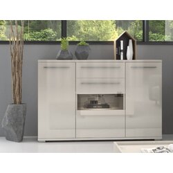 Jela KOMODA K150V-3KS1F/PN - kolekcija Piano - Bež lak/Bež Lak - 150x97x45 cm Cene