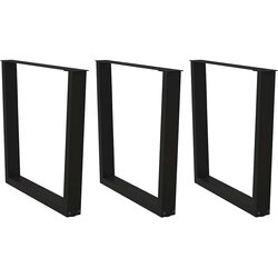 vidaXL Noge jedilne mize V-oblike 3 kosi črne 90x(72-73,3) cm jeklo Cene