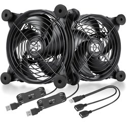 UPHERE 120 mm usb ventilator za hlajenje elektronskih naprav - set 2 kosa odprta embalaža Cene