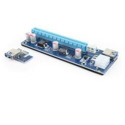 PCI Riser Mining Extender USB3.0 -ex 6-pin power connector, SATA, GEMBIRD, RC-EX-03 Cene