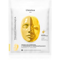 L´Biotica Transforming Collagen Mask with Ceramides in Microcapsules kolagenska maska za obnovitev in hranjenje kože obraza 1 kos Cene