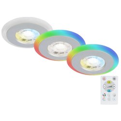 BRILONER KOMPLET 3x LED RGBW prigušiva svetiljka za kupatilo LED/5W/230V IP44 + daljinski upravljač Cene