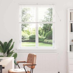 vidaXL Okenska roleta z zavesami Drugo Bela 105 x 130 cm Aluminij Cene