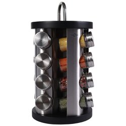 Kuchenprofi Začimbnik 16-delni črn na vrtljivem stojalu 20xh36cm / inox, steklo, (20455659) Cene