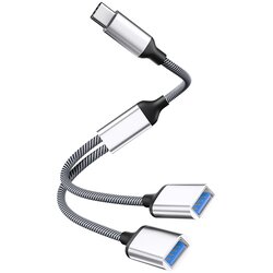 INF Adapter Type-C na dvojni USB 2.0 Silver, (21558371) Cene