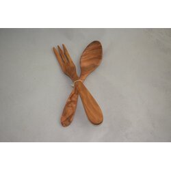 Wood Holz set za salatu 2/1, kašika i viljuška, dužina 25 cm ( A 3 ) maslina Cene