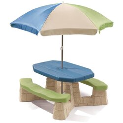Step 2 Piknik miza s senčnikom aqua modra, (20987199) Cene