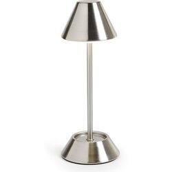Evviva namizna LED svetilka 10,5xh36,5cm, srebrna, polnilna baterija+USB, 3W Cene