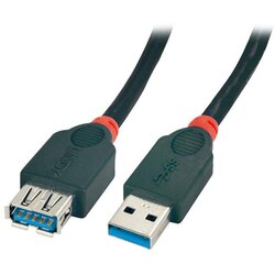 Lindy USB kabel USB 3.2 gen. 1 (USB 3.0) USB-A vtič\, USB-A vtičnica 3.00 m črna 36763, (21732378) Cene