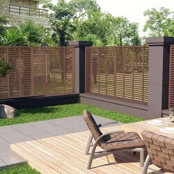  Rešetkasta ograda od WPC-a 180 x 180 cm smeđa Cijene