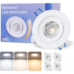 HEROMIND 4x 92 mm ultra ploski LED vgradni reflektor 5 W IP44 Cene