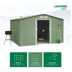 Hoggar Spremište Lauters (Vanjska širina uklj. krovni prevjes: 322 cm, Vanjska dubina uklj. krovni prevjes: 324 cm, Čelik) Cene