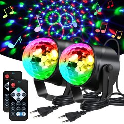 URAQT 2x RGB LED disco krogla z daljincem Cene